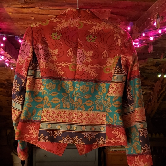 Multicolor floral tapestry jacket blazer - Picture 2 of 8